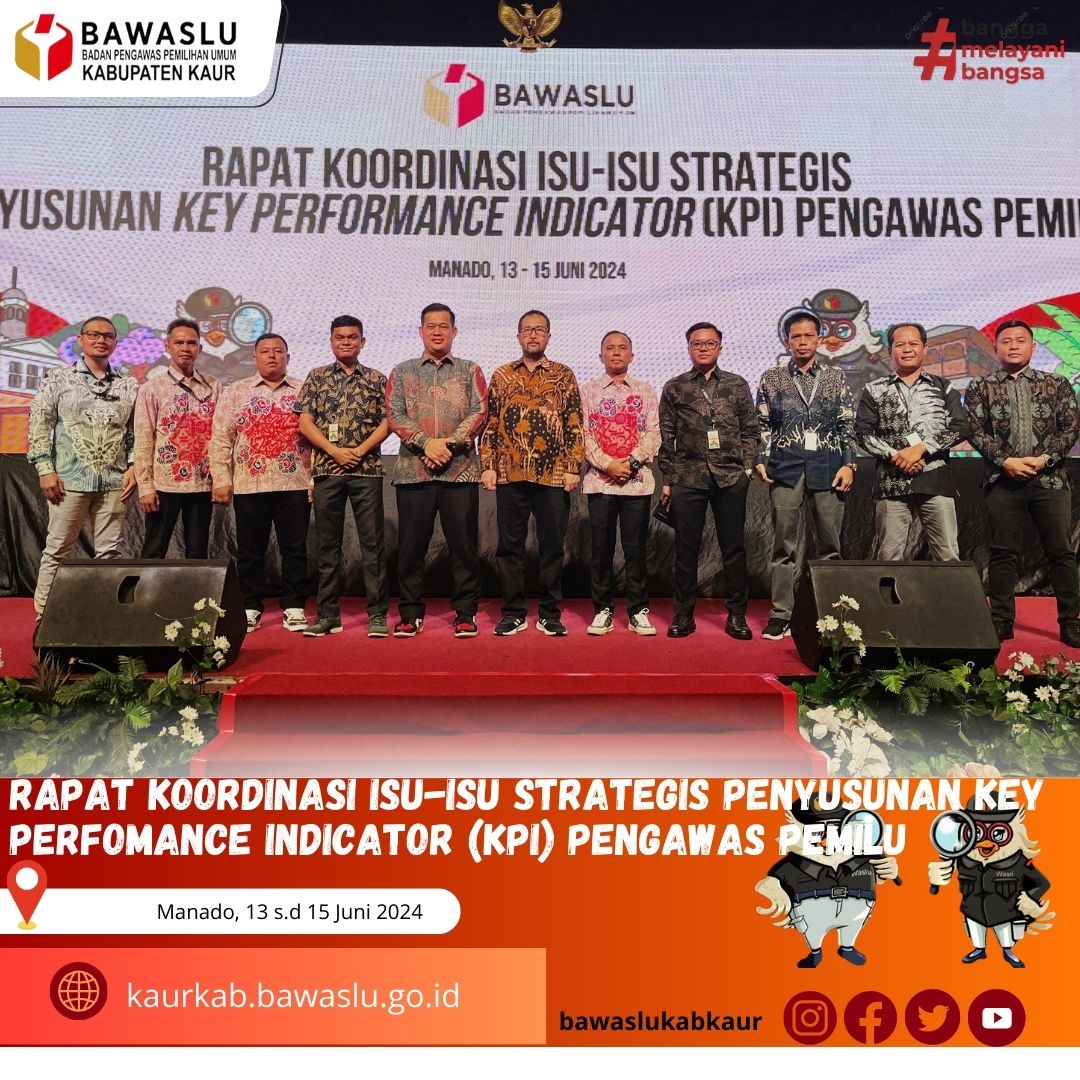 Ketua, Korsek dan staf Bawaslu Kabupaten Kaur ikuti Rapat Koordinasi Isu-isu Strategis Penyusunan Key Perfomance Indicator (KPI) Pengawas Pemilu 