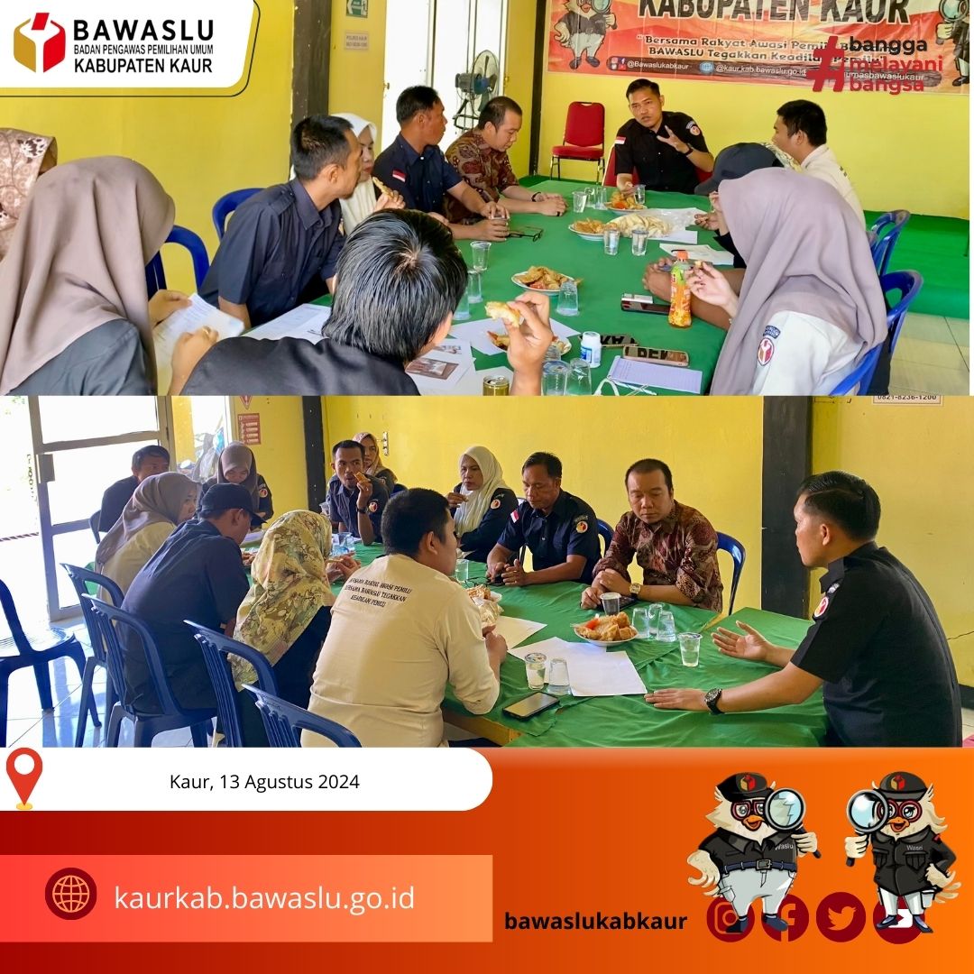 Kordiv PPPS Dalam memberikan arahan pada Rapat Penguatan Kapasitas SDM dilingkungan Bawaslu Kabupaten Kaur