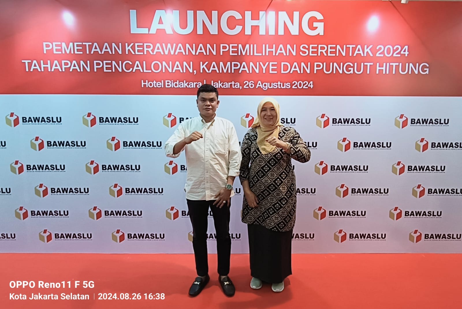 Ketua dan Anggota Bawaslu Kaur dalam Lounching Pemeraan Kerawanan Pemilihan Serentak 2024 pada Tahapan Pencalonan, Kampanye dan Pungut Hitung.