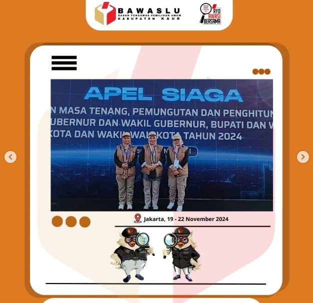 Konsolidasi Nasional dan Apel Siaga Pengawasan Tahapan Masa Tenang, Pemungutan dan Perhitungan Suara pada Pemilihan Tahun 2024.