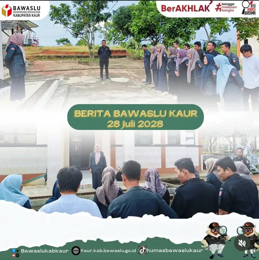BAWASLU KABUPATEN KAUR LAKUKAN APEL RUTIN UNTUK MENINGKATKAN SOLIDARITAS DAN DISIPLIN KERJA