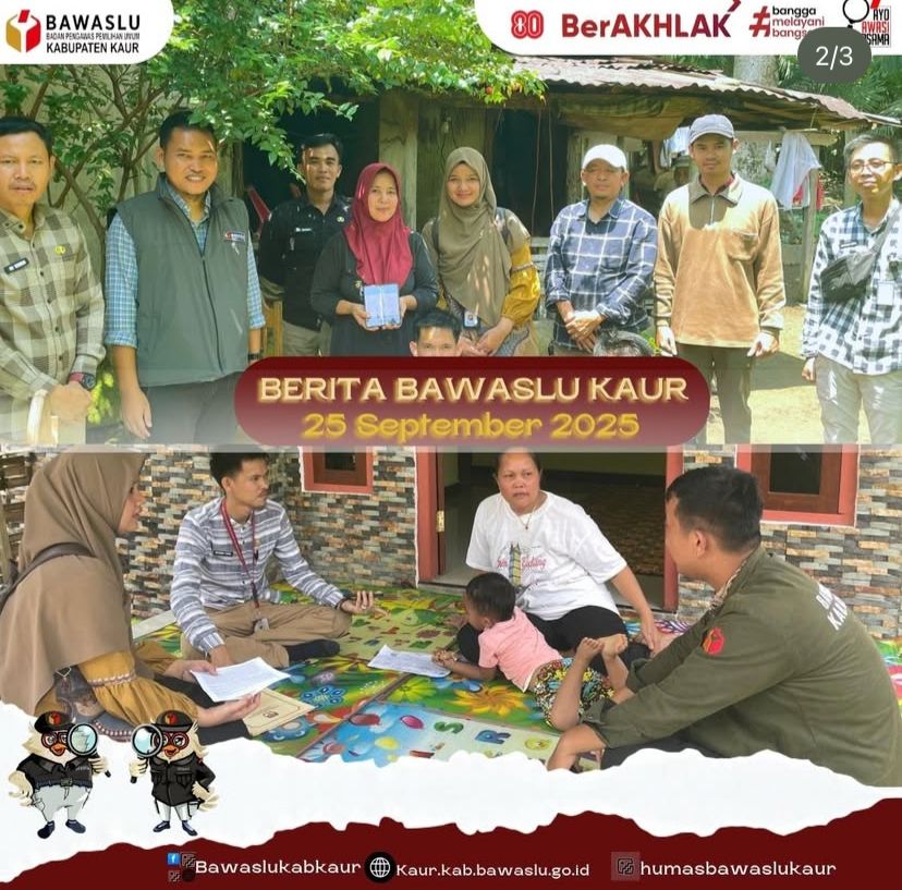 Bawaslu Kaur awasi  pelaksanaan pencocokan dan penelitian terbatas ke Dapil II dan Dapil III