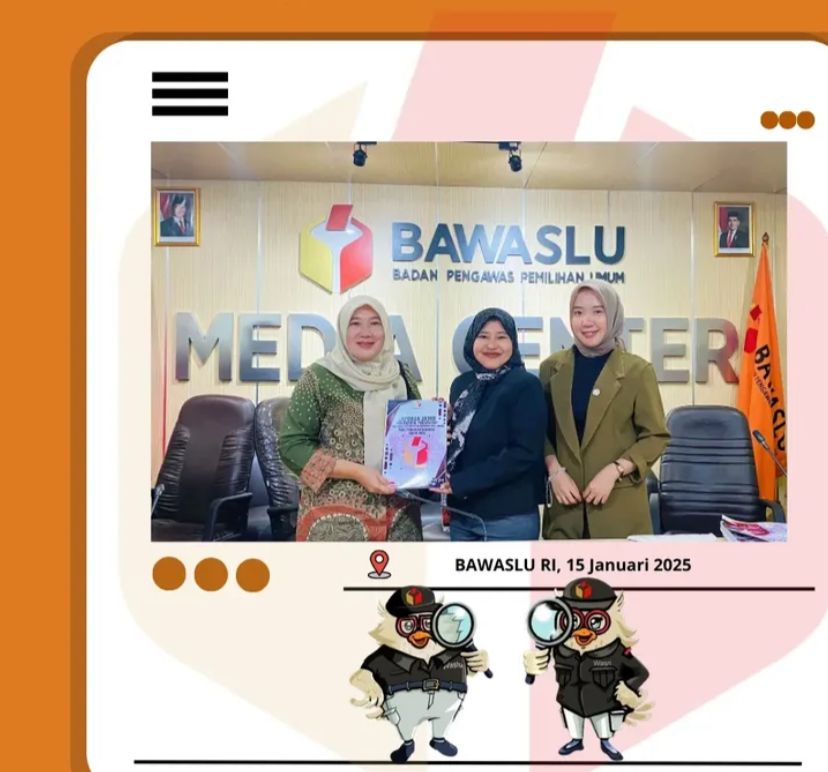 Kordiv HPPH dan Staf sampaian Laporan Akhir Pencegahan  Pengawasan Partisipatif dan Humas pada Pemilihan Serentak 2024 ke Bawaslu Ri