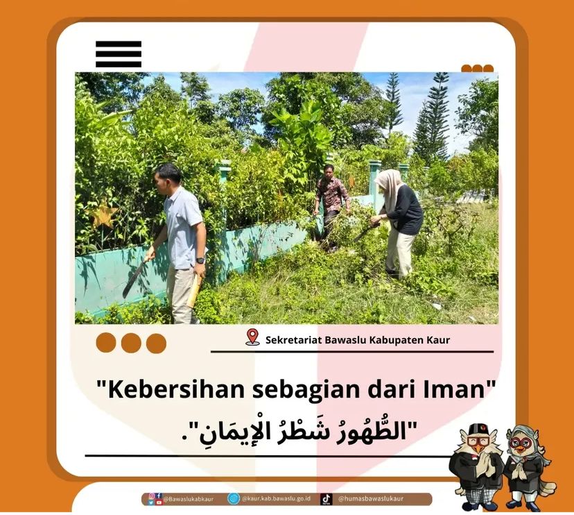 Bawaslu Kaur Lakukan kerbesihan lingkungan kantor