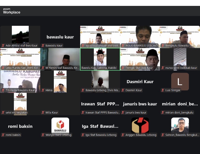 Bawaslu Kabupaten Kaur Gelar ‘Ngabuburit Pengawasan’ Via Zoom, Perkuat Integritas dan Etika Penyelenggara di Bulan Ramadan