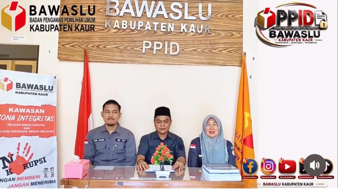 Ketua Bawaslu Kabupaten Kaur Mewakili Lembaga menegaskan tekad untuk memperkuat pelaksanaan informasi publik agar masyarakat memperoleh hak atas informasi secara terbuka, adil dan bertanggung jawab.