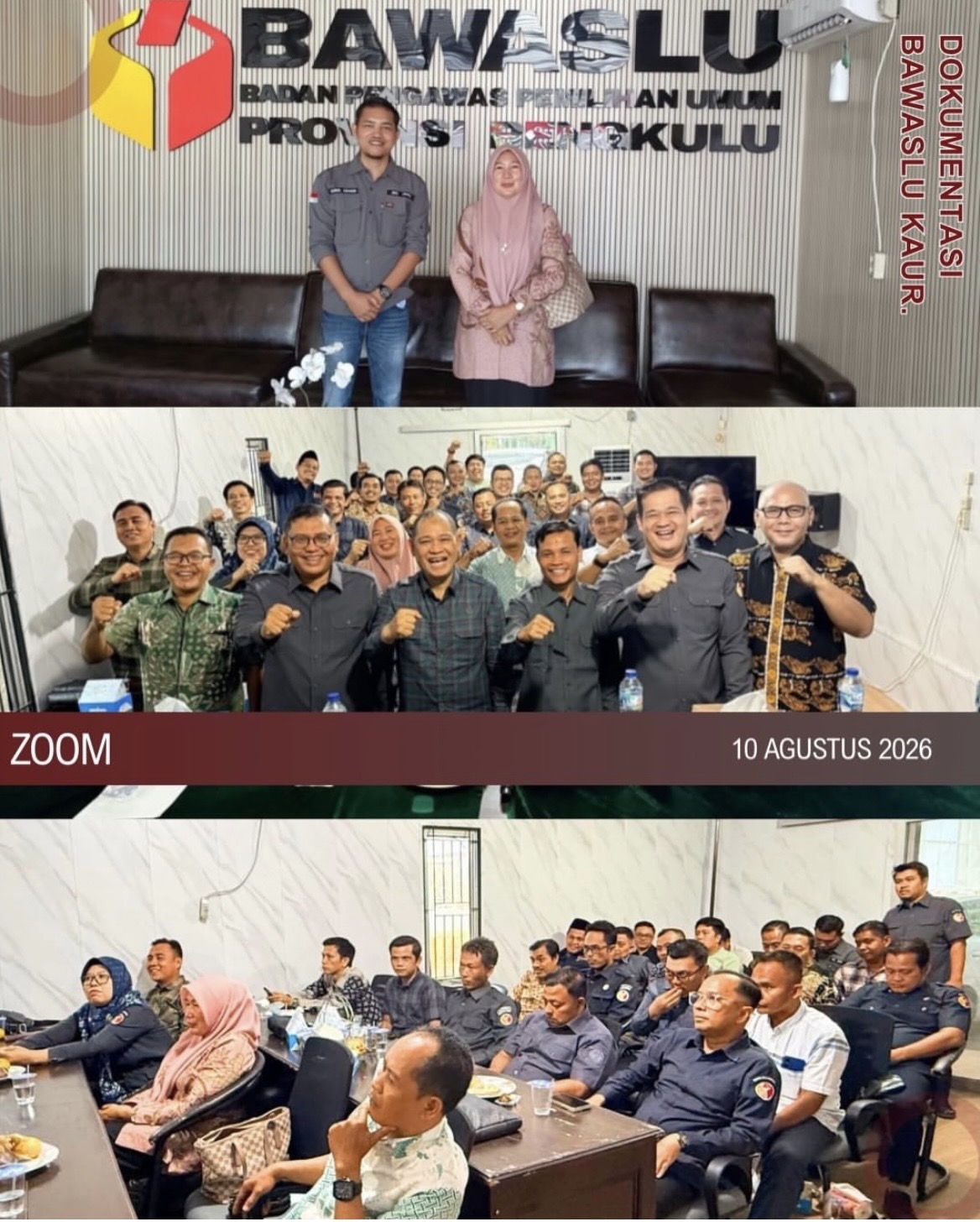 Bawaslu Kabupaten Kaur mengikuti kegiatan Diseminasi Produk Hukum dalam Penguatan Pengawasan Pendaftaran, Verifikasi, dan Penetapan Partai Politik Peserta Pemilu yang dilaksanakan di Bawaslu Provinsi Bengkulu