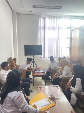 jajaran pimpinan Bawaslu Kabupaten Kaur melakukan kunjungan kerja resmi ke Kantor Pemerintah Kabupaten Kaur