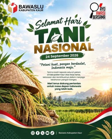 Petani kuat, pangan berdaulat, Indonesia semakin hebat.
