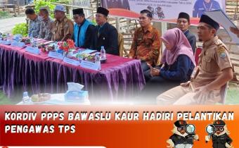 KORDIV PPPS HADIRI PELANTIKAN PENGAWAS TPS SEKALIGUS MEMBERIKAN PERLENGKAPAN PENGAWAS TPS SECARA SIMBOLIS