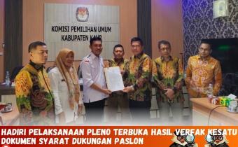 Rapat Pleno Terbuka Rekapitulasi Hasil Verifikasi Faktual kesatu dukungan Bakal Calon Perseorangan Gubernur dan Wakil Gubernur Provinsi Bengkulu Tahun 2024 