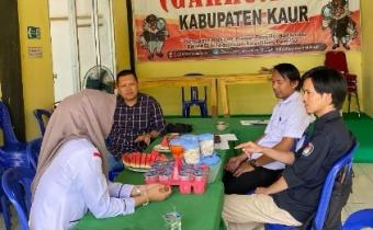 Sanding data persipan Pleno Terbuka Penetapan Daftar Pemilih Tetap (DPT) tingkat Kabupaten Kaur bersama KPU Kabupaten Kaur.