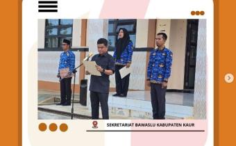 Bawaslu Laksanakan Upacara Peringatan Hari Sumpah Pemuda Sekretariat Bawaslu Kabupaten Kaur