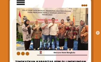 pelatihan tata naskah, kearsipan dan kehumasan pada pemilihan kepala daerah serentah tahun 2024.