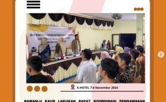 Bawaslu Kabupaten Kaur Laksanakan Rapat Koordinasi Pengawasan Pemungutan dan Perhitungan Suara pada Pemilihan Bupati dan Wakil Bupati tahun 2024