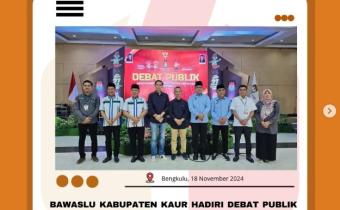 Ketua dan Anggota Bawaslu Kaur hadiri Debat Publik Ke 2 Pasangan Calon Bupati dan Wakil Bupati Kabupaten Kaur Tahun 2024