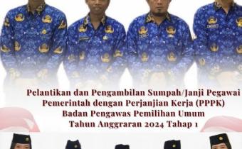 ASN PPPK BAWASLU DILINGKUNGAN BAWASLU KABUPATEN KAUR HARI INI RESMI DILANTIK