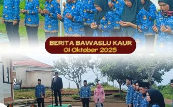 Ketua Bawaslu Kaur pimpin Upacara Peringatan Hari Kesaktian Pancasila di lingkungan sekretariat Bawaslu Kaur