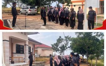 Apel pagi dipimpin oleh Koordinator Sekretariat (Korsek) Bawaslu Kabupaten Kaur, Sisanto, S.Sos.